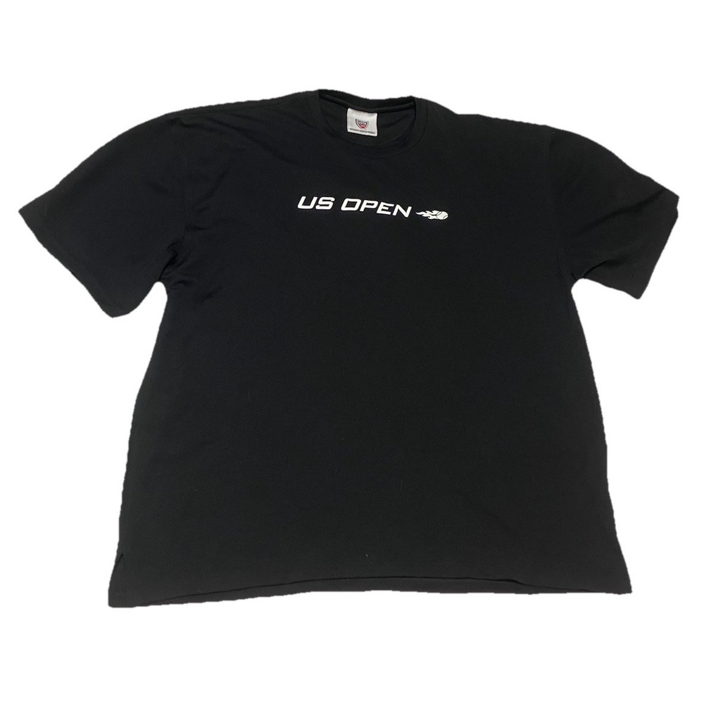 USTA US Open Tennis Breathable Light T Shirt‎ Mens XL Black Polyester